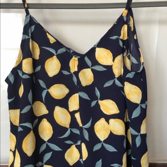 Pink Rose Adorable Lemons Flowy Swing Tank Top w/Adjustable Straps M - Picture 2 of 15